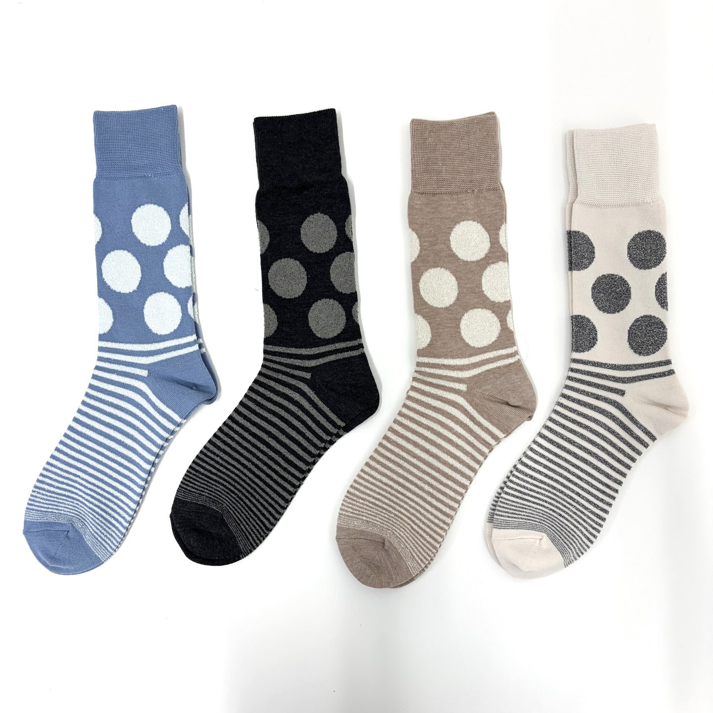socks ハイゲージドットボーダー