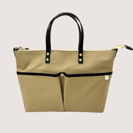 food 8号帆布2wayトート　革付属/黒