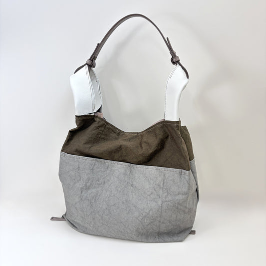 hafu 配色帆布2wayバッグ